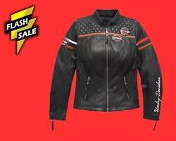 Embroidered cowhide leather applique graphics on back. This jacket is made exactly as High Class leather. It has been...