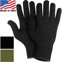 Genuine GI. Extended longer cuffs provides extra warmth. Use as glove liner under gloves. 70% Wool & 30% Nylon...