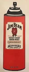 Jim Bean Spray Can print. She chooses to keep her identity anonymous. Artist: DEATH NYC. DEATH stands for 