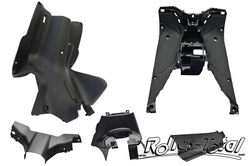 Intérieur 5 parties jambières noir mat cache guidon marchepied cache batterie cache moteur Yamaha Aerox.