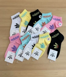 1 Pair Womans Adidas Ankle Socks. All colors. Listing is for 1 pair of socks only. Spring and Summer colors.