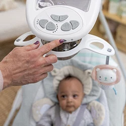 Give baby a relaxing spot to snuggle up and sway with the Ingenuity InLighten Soothing Swing. This motorized baby swing...