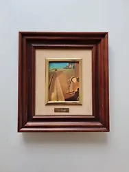Reproduction S. Dali  émaux scène abstraite peinture sur plaque Métallique Tableaux encadré.  Abstract scène...