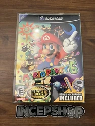 Mario Party 6 (Nintendo GameCube, 2004) - Big Box w/ Microphone SEALED CLEAN BOX. BEAUTIFUL box! Please check photos...