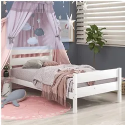 Twin bed frame white.
