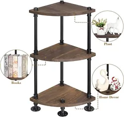 【Widely Used】The corner side table fits in any corner in your room. It can be used as a decor shelf in the living,...