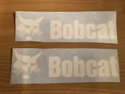 This is a listing for 2 white 9” bobcat decals. These are made with high quality oracle 651 vinyl.