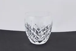 This Waterford Crystal Old Fashioned Glass has acid-etched 