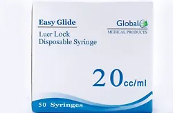 20ML / 20 CC SYRINGES ONLY WITH LUER LOCK 20 ML STERILE ( 50 Syringes). You get 50 20 ml Sealed Individually Luer Lock...