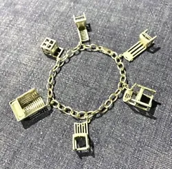 Bracelet consists of 6 sterling silver charm chairs based on the chairs Charles Rennie Mackintosh designed for his...