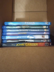 Blu-rays are like new DVDs may have minor scratch. Couple cases have minor wear. 9 total films.
