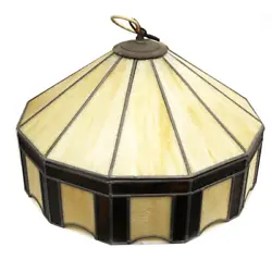 PRODUCT FEATURES Well-crafted slag-glass pendant light The plug-in does not require hardwiring ~22