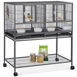You can put this divided breeder cage inside or outside of your house. Topeakmart 41.5