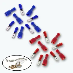 Section 0.5mm - 1.5mm / Rouge(22-18 AWG). Section 1.5mm - 2.5mm / Bleu(16-14 AWG).
