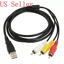 USB male A to 3 RCA AV A/V TV adapter. 1 x USB to 3RCA Cable. Superior sound and graphics wth this component connector....
