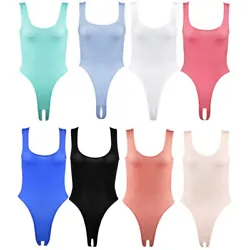 Set Include : 1pc High Cut Thong Leotard Bodysuit. Best choice for lingerie night or casual underwear. Open crotch...