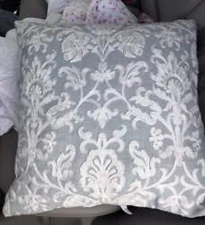 Add a touch of elegance to your home decor with this gorgeous pale blue and ivory pillow cover from Rodeo Home. The...