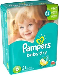 Pampers Baby Dry Diapers Up to 12 hours of overnight protection!With Pampers Baby Dry diapers, your baby can get Up to...