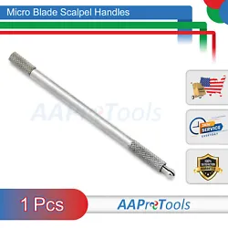AAProTools Micro Blades Round Knurled Chuck Scalpel Handles Stainless Steel 10.5 cm Long. Premium Grade Stainless...