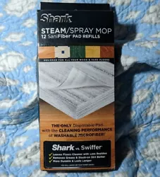 12 Genuine Shark SaniFiber Pad Refills for Steam Spray Mop DXT100 New.  Brand New in unopened box! Top of box has been...