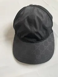Gucci GG Guccissima Nylon Baseball Cap Size L Hat. The Gucci GG Guccissima Nylon Baseball Cap in Black is crafted from...