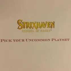 Strixhaven School of Mages - Uncommons X4 - Pick your Playset. Pick your Uncommon Card Playset (X4).
