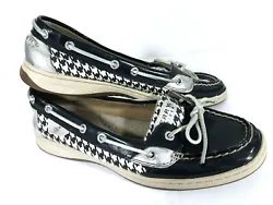 Shoes are a one eye lace up with leather laces, have a cushioned foot bed with arch support and are non-marking.
