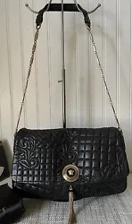 100% Authentic Gianni Versace Vanitas Quilted Black Leather Crossbody Bag. • Model: Versace Vanitas Quilted Baroque....