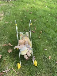 Vintage 1983 Coleco Cabbage Patch Umbrella Doll Stroller W/ Preemie Doll + Kooza. Smoke free and pet free home. Some...