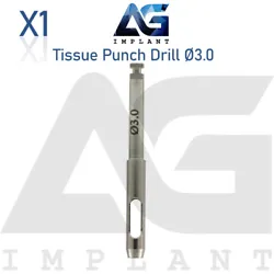 Dental Sets. Tissue Punch Drill can remove amount of the soft tissue from the crest of the ridge prior to osteotomy...