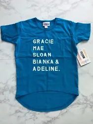 LuLaRoe Kids Gracie Tee (Retired Style, HTF print) - Size 4 (can fit a range of sizes 3-5 depending on the...