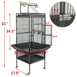 Segawe 61 play top parrot bird cage with ladder. Our parrot cage features a layered structure for the most climb,...
