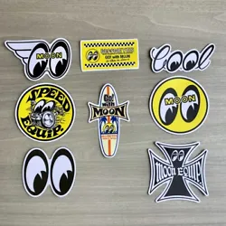 Mooneyes Vinyl Stickers A Set Of 8 Pcs REPRINT ----. Color representation my appear different due to different monitor...