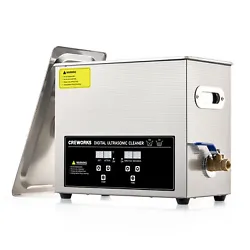 CREWORKS 1.6 gal. Ultrasonic Cleaner. Let this 180W ultrasonic cleaners 40kHz sound waves do all the. 6L Ultrasonic...