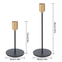 Description This set includes two sizes of candle holders. With electroplating technology, the candle holder does not...