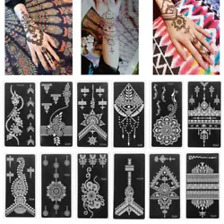 Cut Henna tattoo paste the top part of 3-5mm. Henna tattoo paste on stencil hollow out of place. Type: Hand Tattoo...