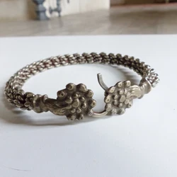 GRAND BRACELET ANCIEN en ARGENT MASSIF torsadé BERBERE, KABYLE . ?. Beau bijoux Ethnique. Argent massif. Non...