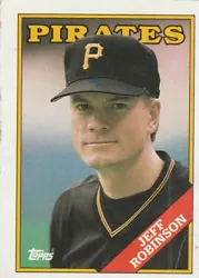 1988 Topps - #244 Jeff Robinson Pittsburgh Pirates Baseball Card