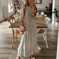 Style: fashion,boho. Length: maxi. Occasion: daily,beach. Pattern: floral print. Thickness: thin. Due to the light and...