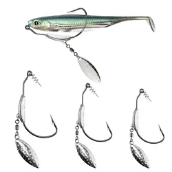  【Rigging Soft Plastic Lures】 Fishing Weighted Swimbait Hooks are specialize for rigging soft plastic baits...