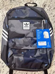 Adidas Originals Base Backpack 3 Stripes, Black Monogram, Backpack/Travel Bag.