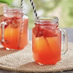 This 2 pack of Mason Jar Cups adds rustic charm to any home or garden party. Each 16 oz glass is made of durable, clear...