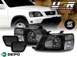 (1997-2001 Honda CRV CR-V (For US SPEC only). - x1 Pair of Front Bumper Reflector Assemblies (2 Pieces, Left and...