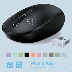 2.4GHz wireless mice provide a fast, stable connection. High anti-interference performance with 33ft/10m transmission...
