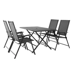 Quick-drying ventilate sling fabric that is almost effortless to care for. The square outdoor patio dining set is...