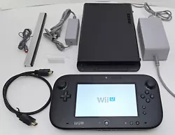 Wii U Console - Black - 32GB. Four USB 2.0 connector slots are included. Console AC Adapter. Uses AV Multi Out...