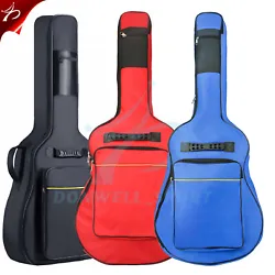 1 41” Padded Protective Guitar Bag. Material: Oxford Fabric，5MM Thick Foam Padding. Heavy duty two way zip.