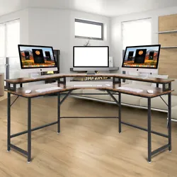 Space-saving corner desk is perfectly sized for your study room, living room, teens bedroom, great for small spaces...