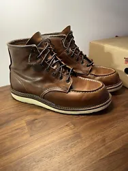 Worn for a couple years but in good shape overall. Comes with box, brand new dark brown laces and brand new leather...