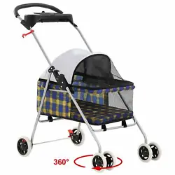 · HUMANIZED DESIGN - Our dog stroller have a convenient cup holder near the handle. Our pet stroller roomy design with...